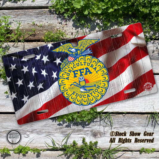 FFA Emblem License Plate USA Background-Licensed Product