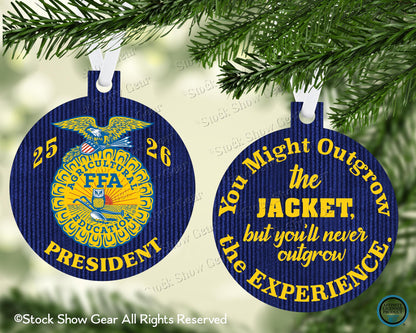 National FFA™ Outgrow-Jacket-Chrismas Ornament-Personalization Available