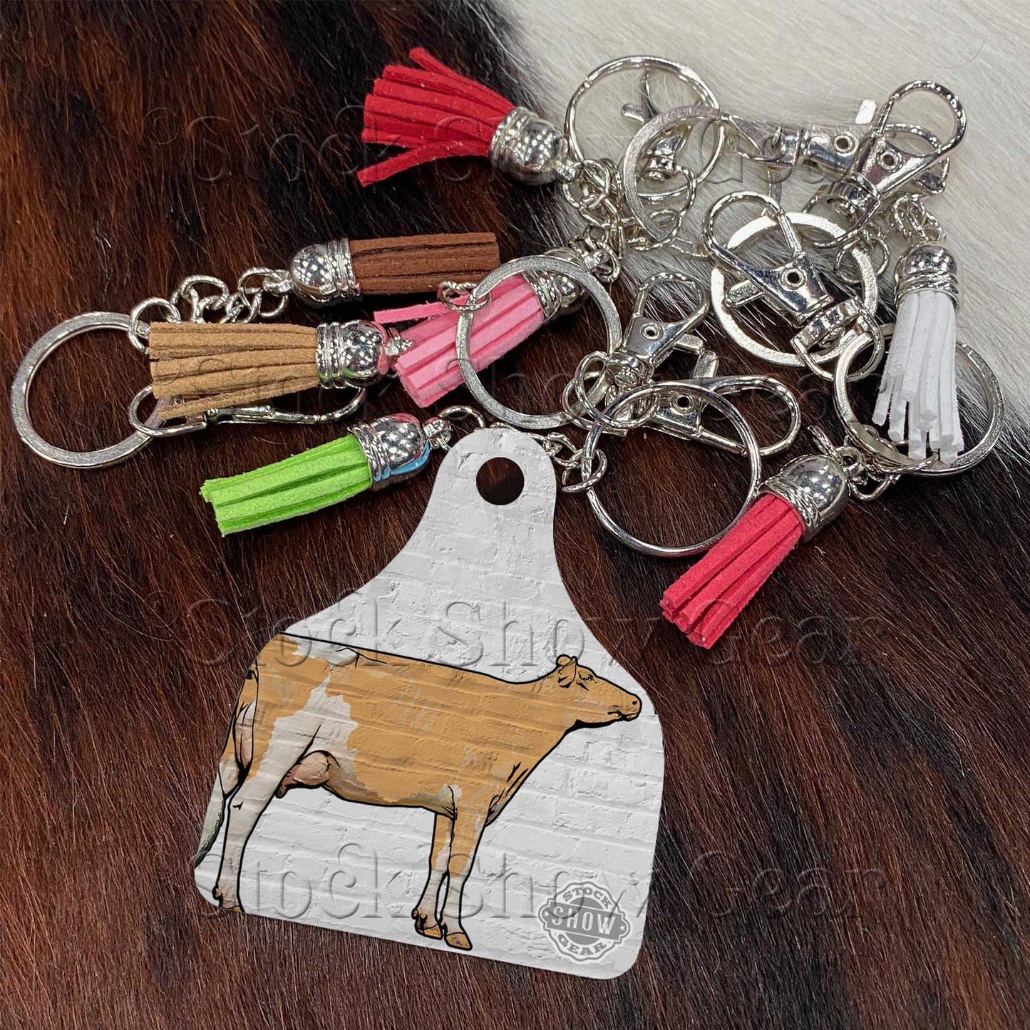 Guernsey Cow Keychains