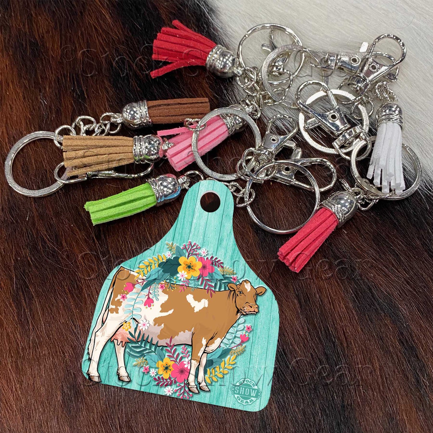 Guernsey Cow Keychains