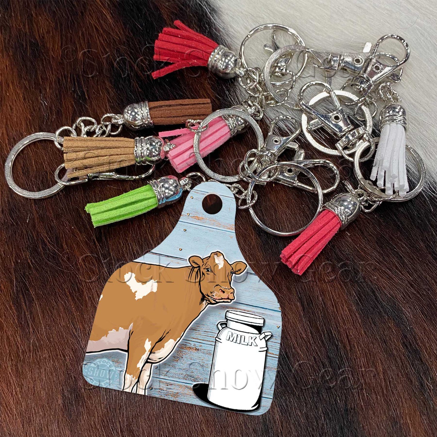 Guernsey Cow Keychains