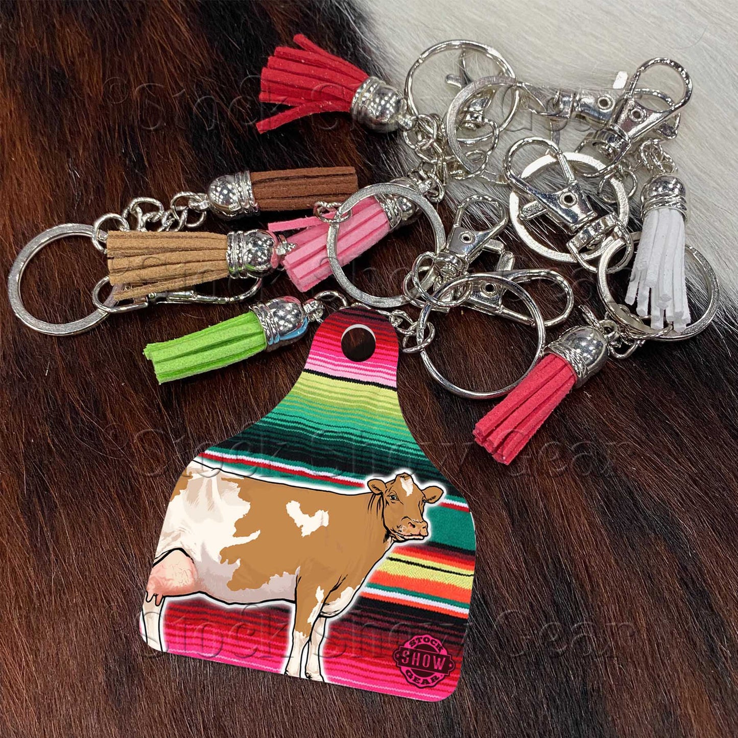 Guernsey Cow Keychains