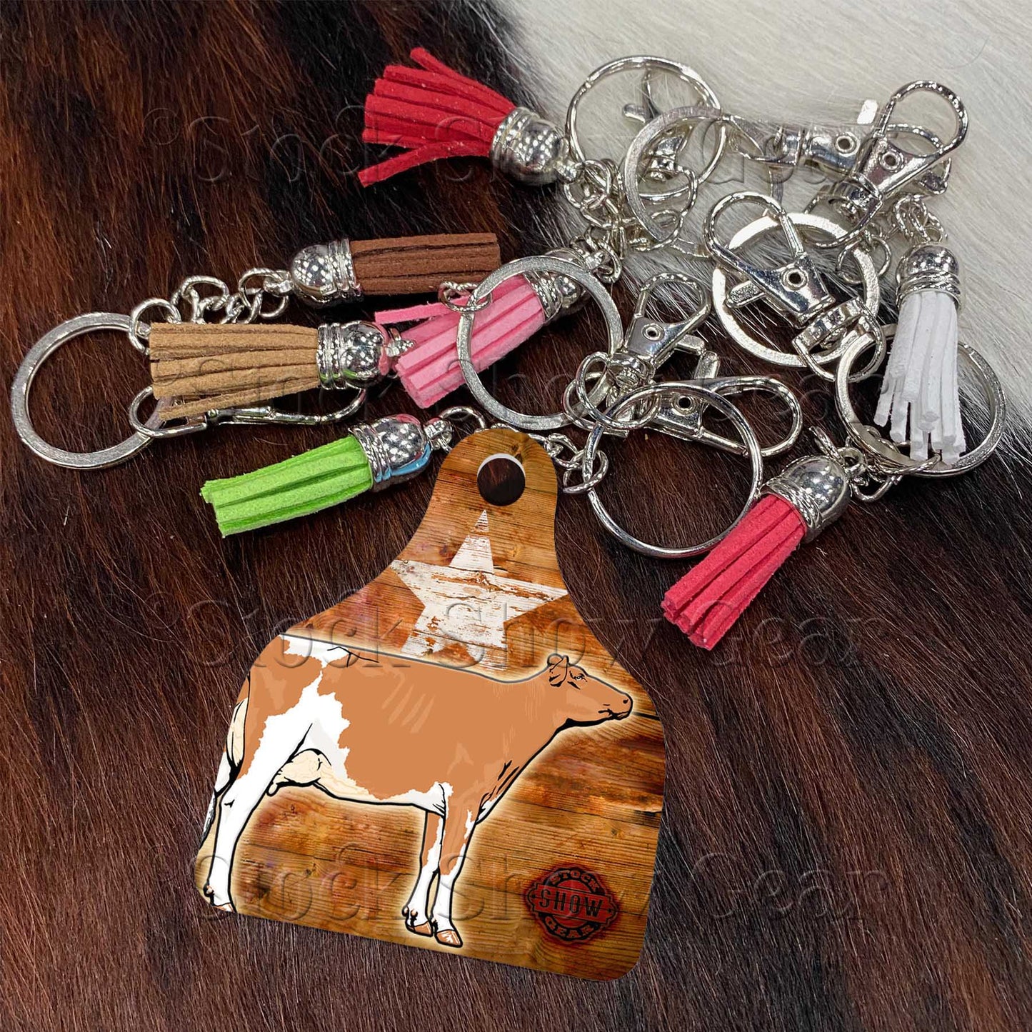 Guernsey Cow Keychains