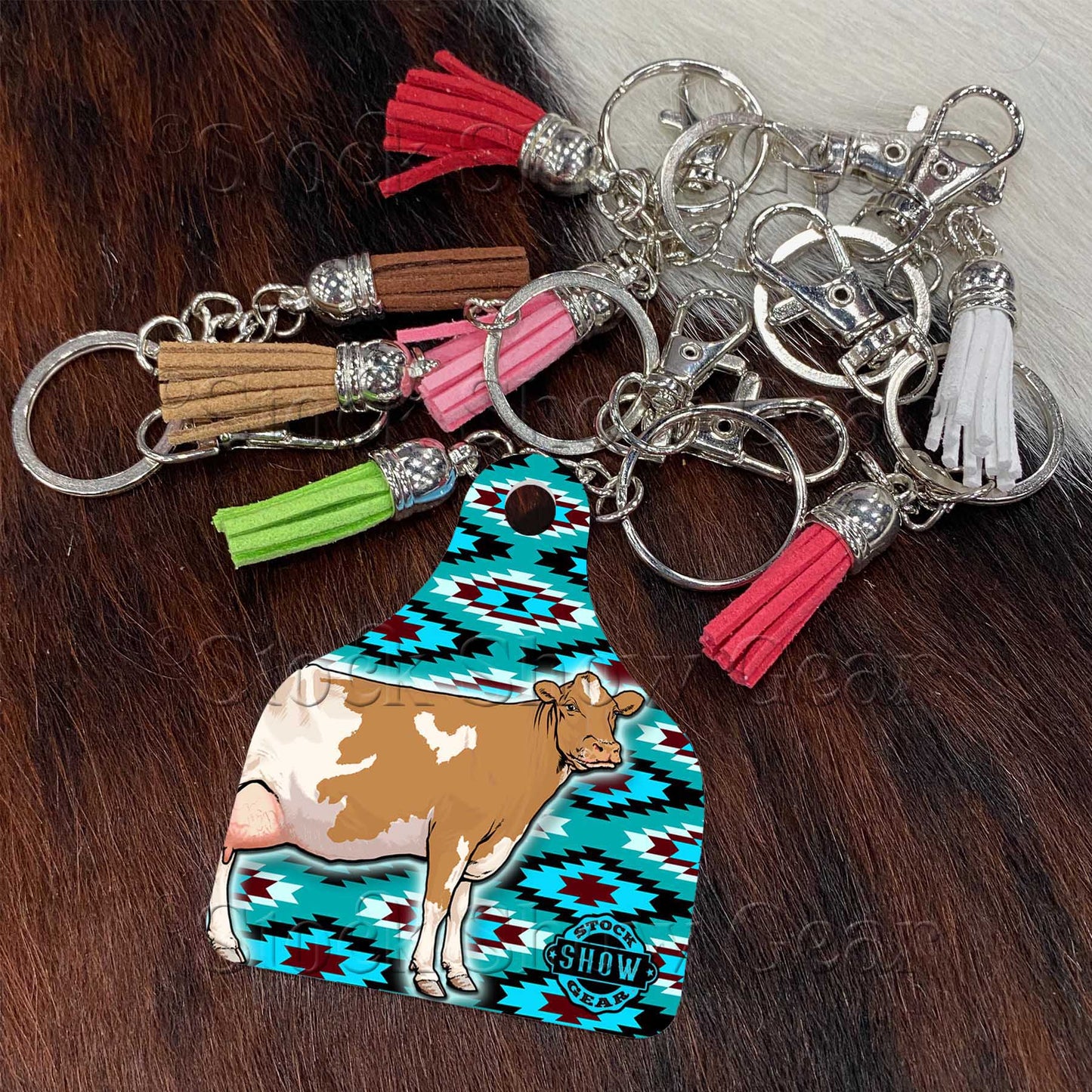 Guernsey Cow Keychains