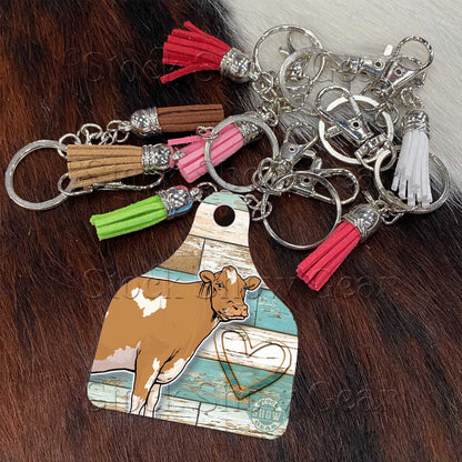 Guernsey Cow Keychains