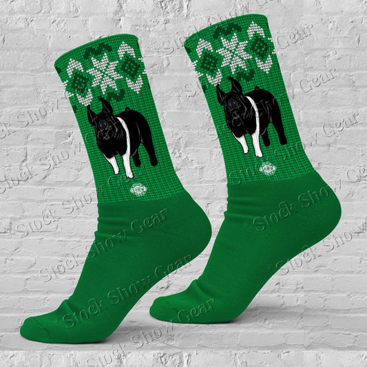 Hampshire Pig "Snow Flake" Socks-Made to Order