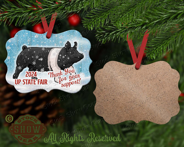 Hampshire Pig Christmas Ornaments