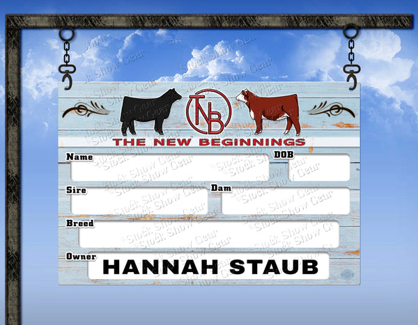 Reusable Dry Erase Metal Stall Signs-Made to Order