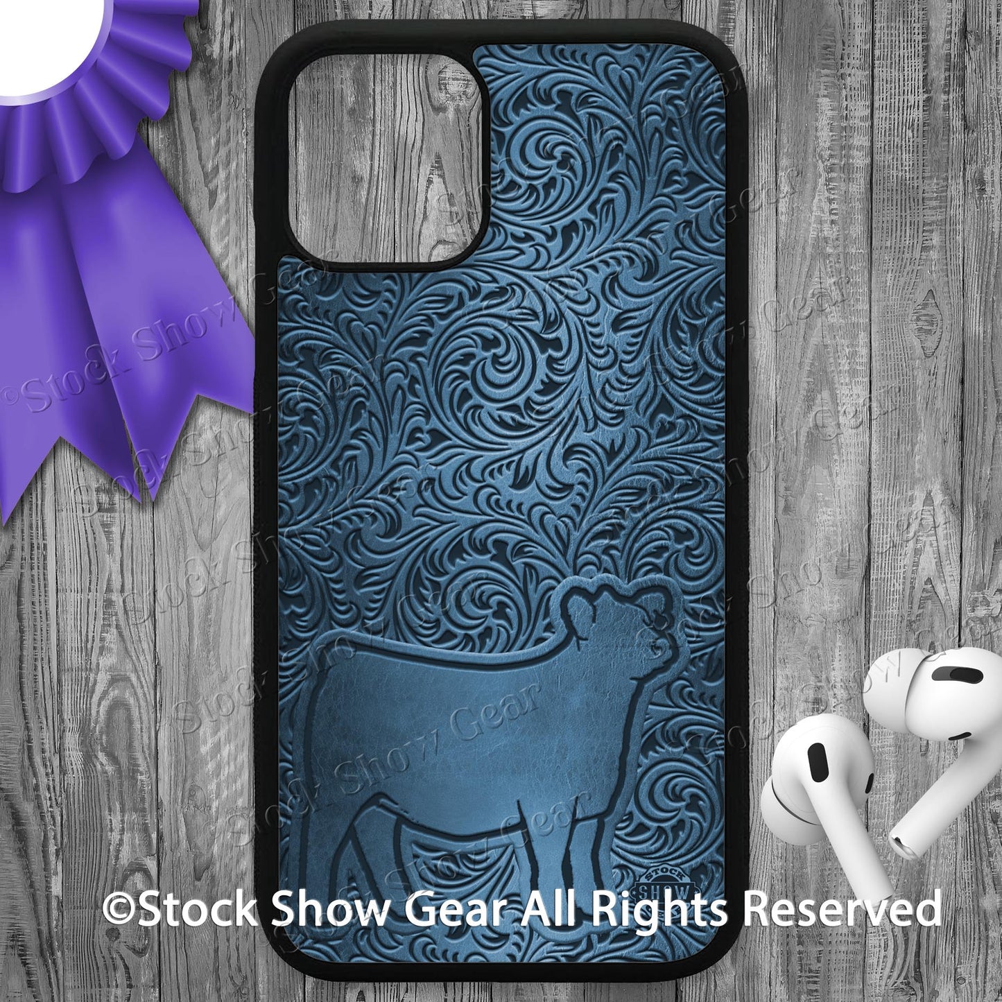 Show Heifer "Tooled Leather-Look" Phone Case-iPhone and Samsung