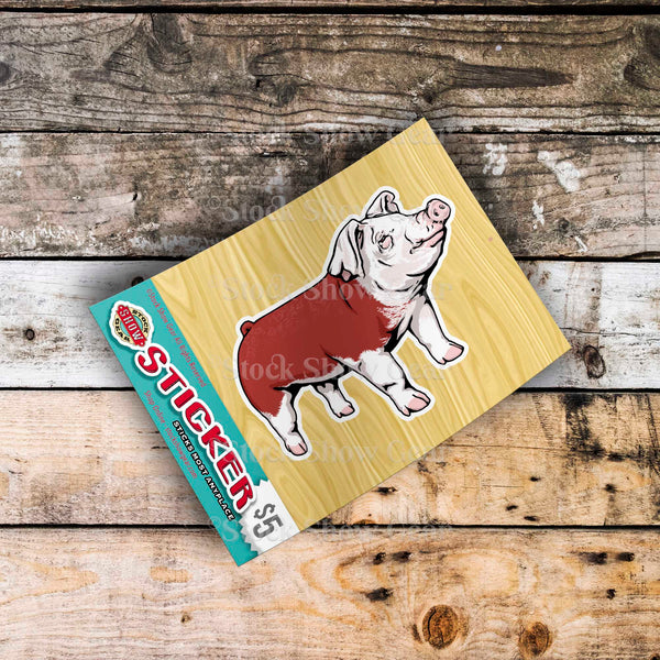 Hereford Pig Stickers