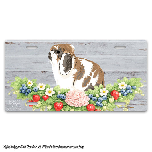 Holland Lop Rabbit License Plate Design