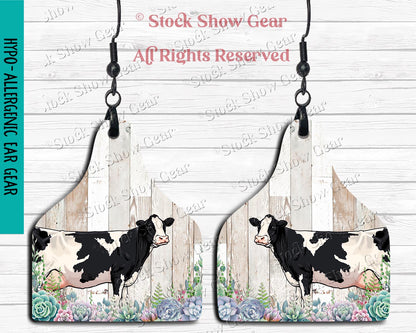 Holstein Dairy Cow Earrings - Variety Designs