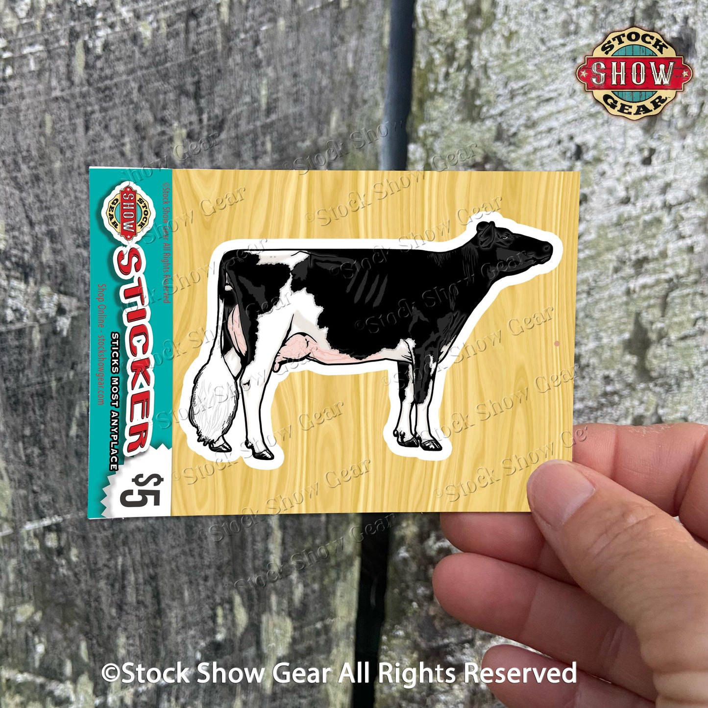 Black and White Holstein Dairy Cow Stickers - Variety Designs