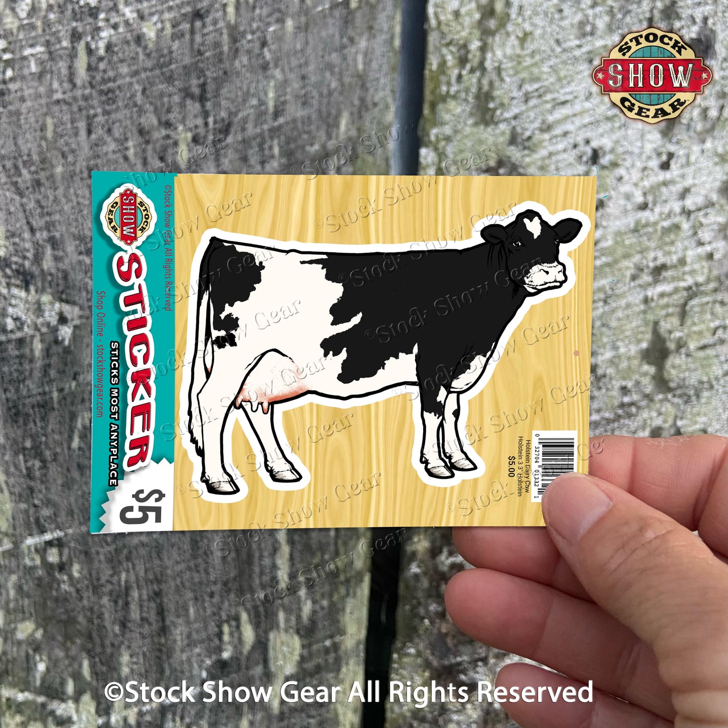 Black and White Holstein Dairy Cow Stickers - Variety Designs