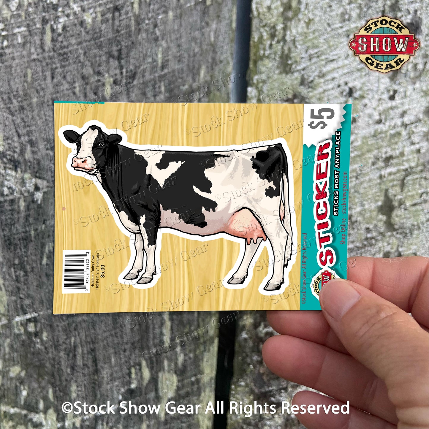 Black and White Holstein Dairy Cow Stickers - Variety Designs