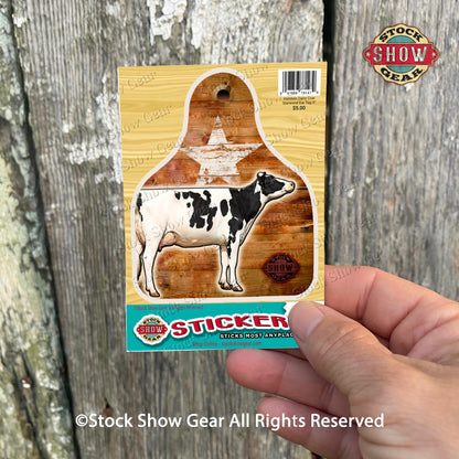 Black and White Holstein Dairy Cow Stickers - Variety Designs