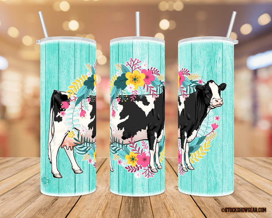 Holstein "Happy Wreath" Tumbler Design