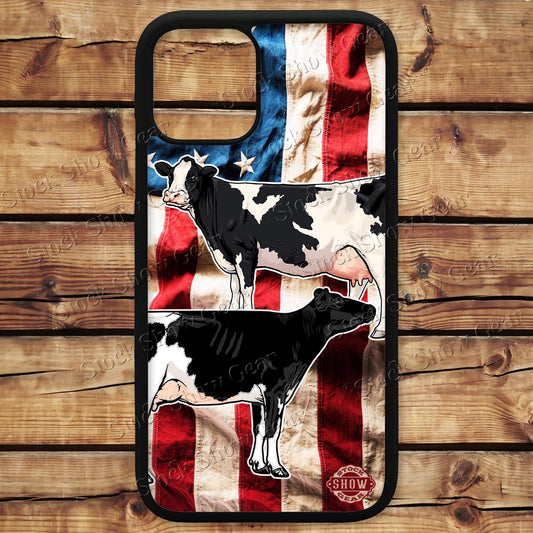 Holstein Cow Phone Cases - Patriotic Design - Clearance Sizes