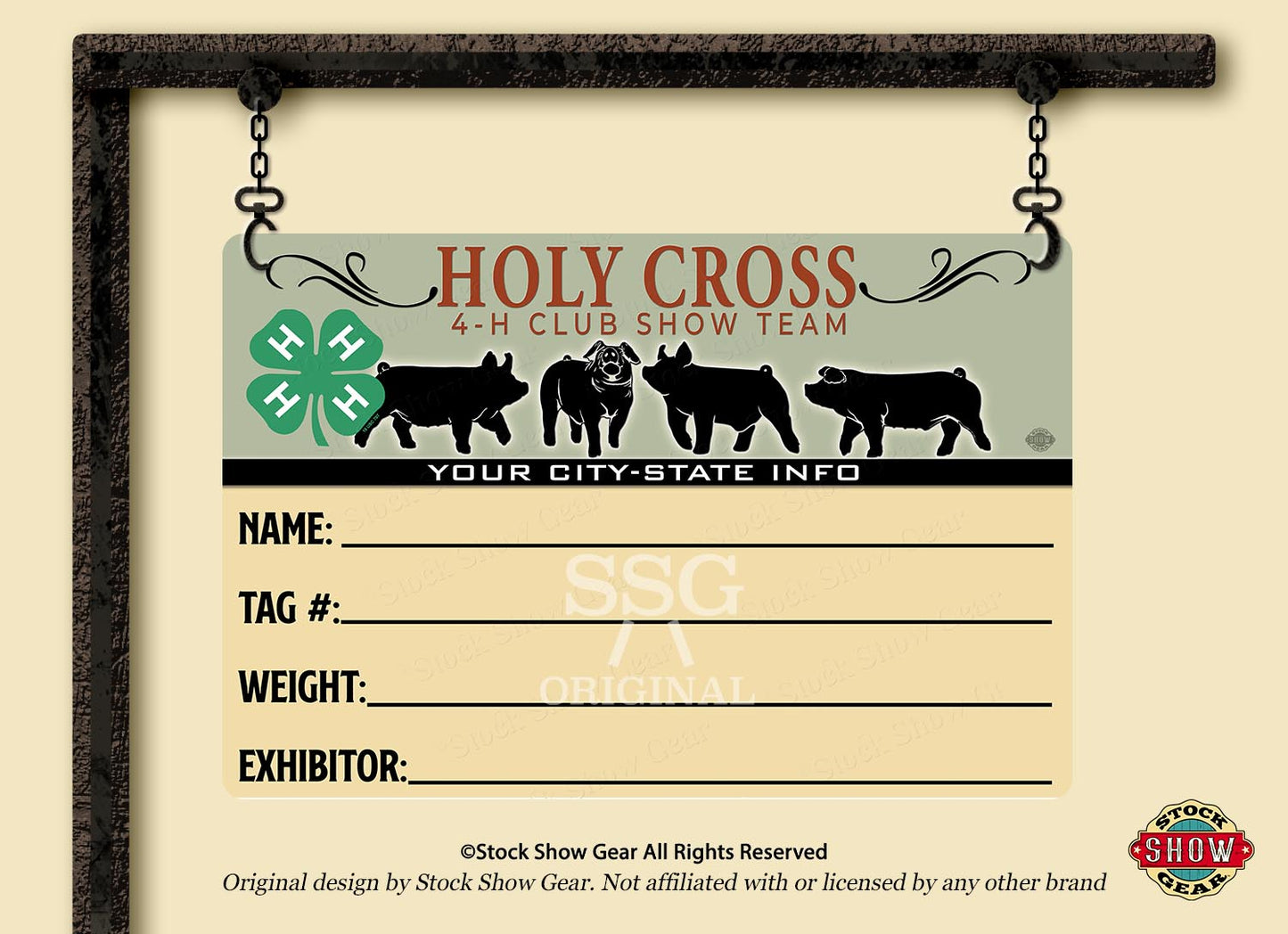 Show Team & Chapter Dry Erase Stall Signs | FFA™ Licensed