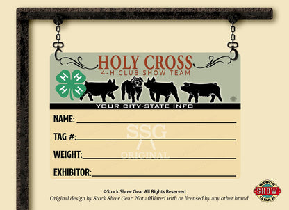 Show Team & Chapter Dry Erase Stall Signs | FFA™ Licensed