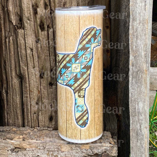 Show Lamb "Tan Aztec" Tumbler