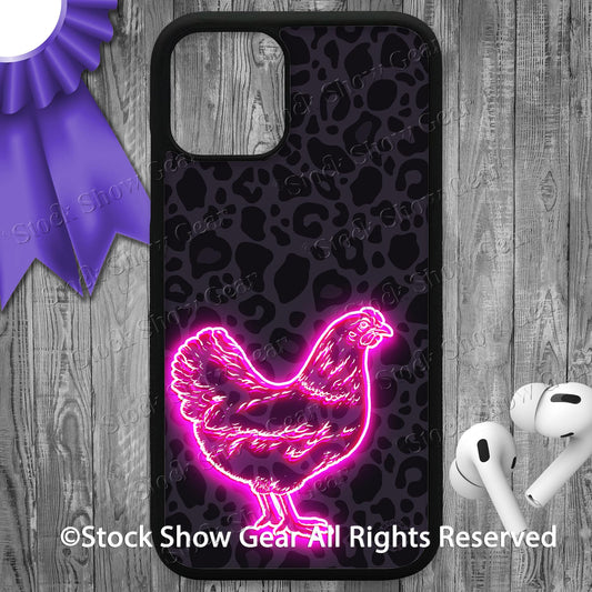 Hen "Black-Leopard-Neon" Phone Cases-iPhone and Samsung