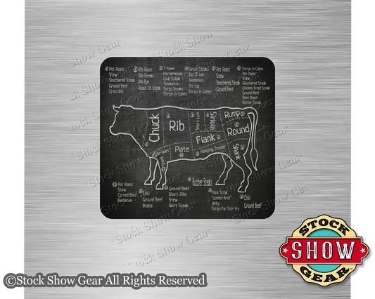 Beef Magnet - Beef Meat Cuts Design - 3"inches