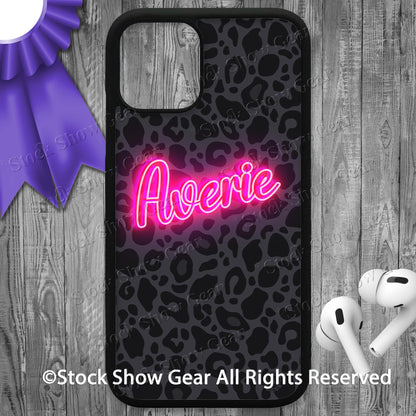 Show Heifer and Goat "Black-Leopard-Neon" Phone Cases-iPhone and Samsung
