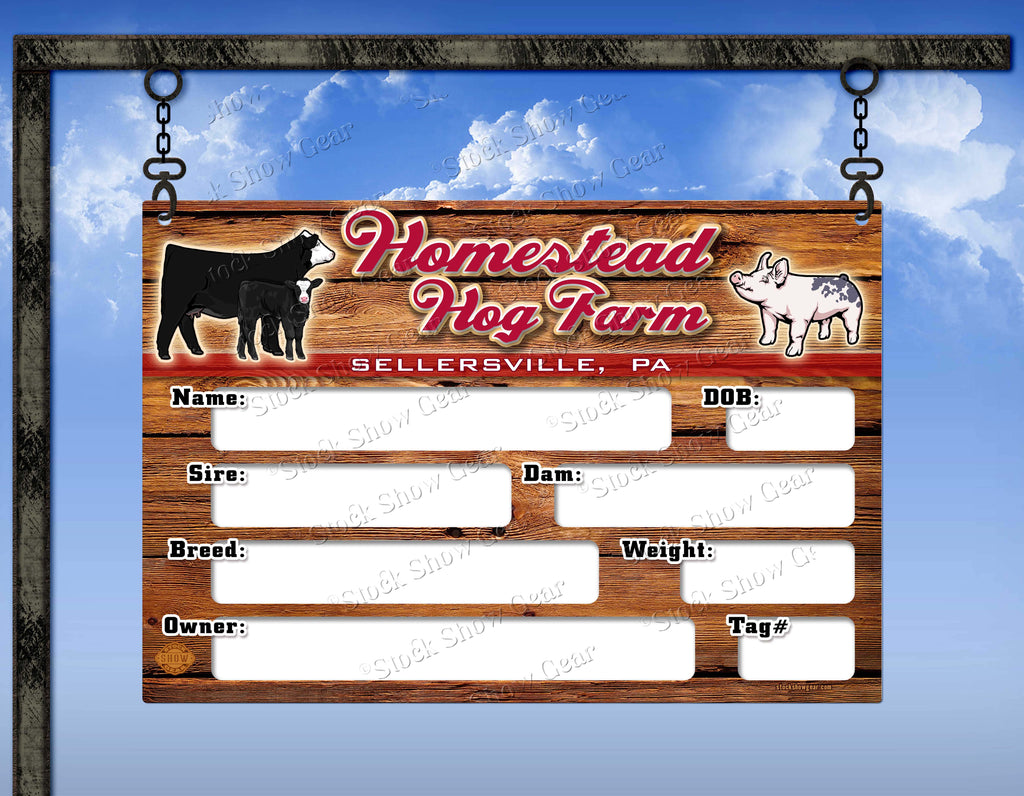 Metal Sign Reusable Reusable Dry Erase Metal Stall Signs-Made to Order – Stock Show Gear