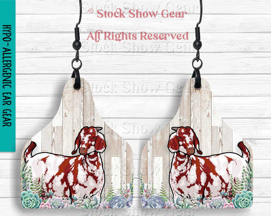 Boer Goat "Succulent" Earring Designs