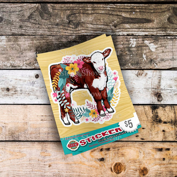 Red Hereford Cattle Stickers