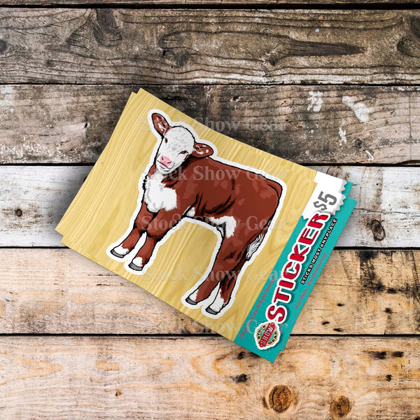 Red Hereford Cattle Stickers