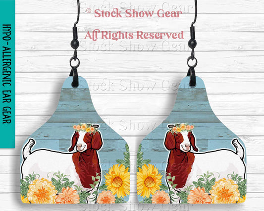 Boer Goat "Autumn Flowers" Earring Designs