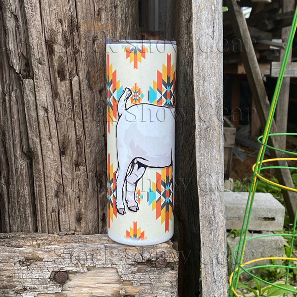 Red Traditional Boer "Cream Aztec" Tumblers