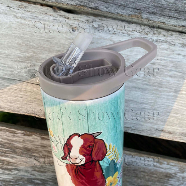 Red Traditional Boer "Happy Wreath" Tumbler