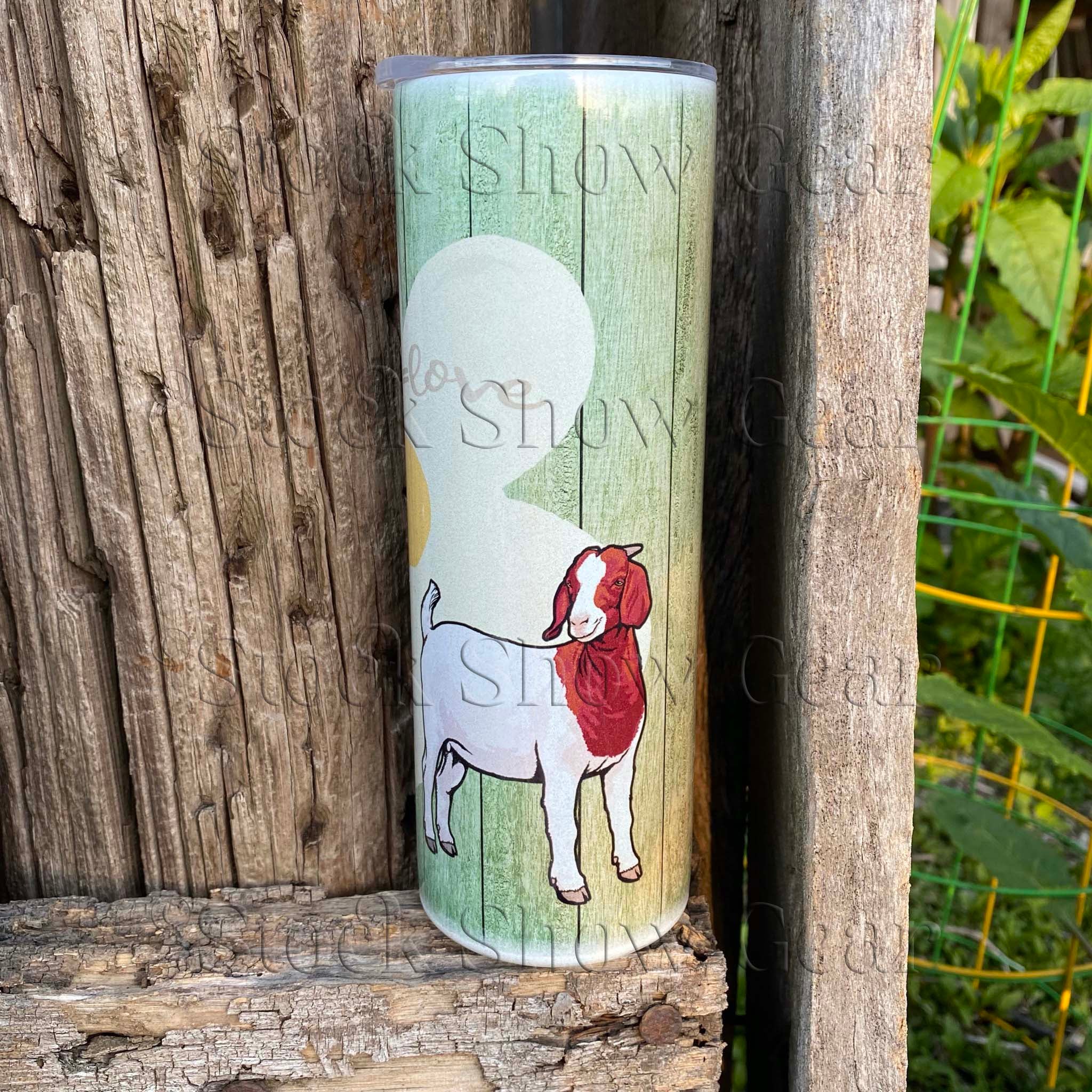 Red Traditional Boer "Me Plus Goats" Tumbler