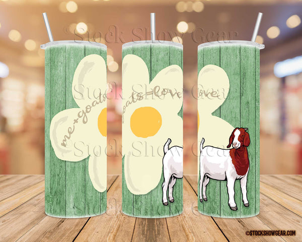 Red Traditional Boer "Me Plus Goats" Tumbler
