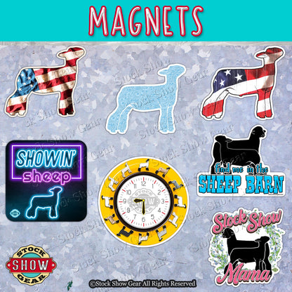 3" Rubber Magnets - Show Lamb Themed - Short Run