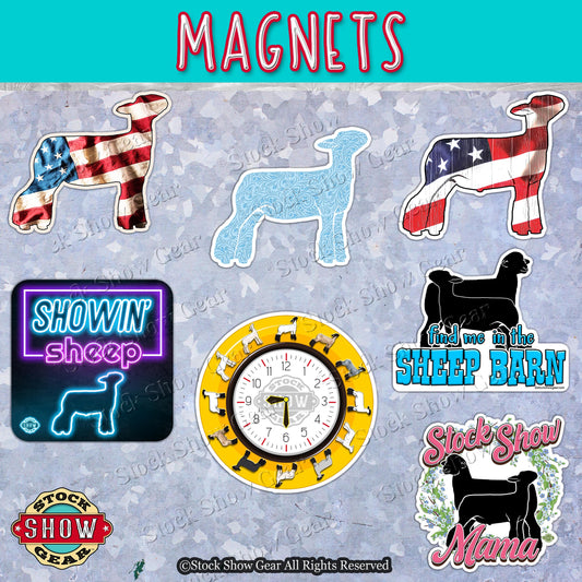 3" Rubber Magnets - Show Lamb Themed - Short Run