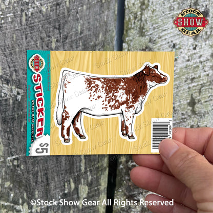 Shorthorn Cattle Stickers - Variety of Designs