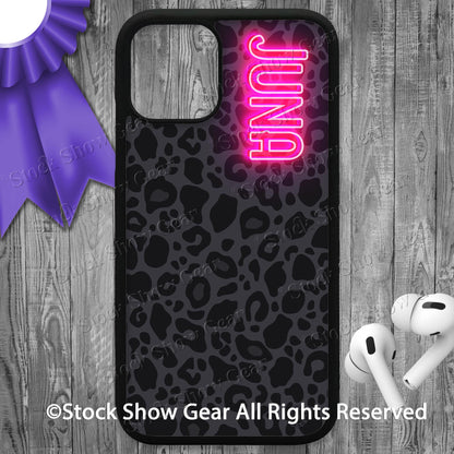 Show Heifer and Goat "Black-Leopard-Neon" Phone Cases-iPhone and Samsung