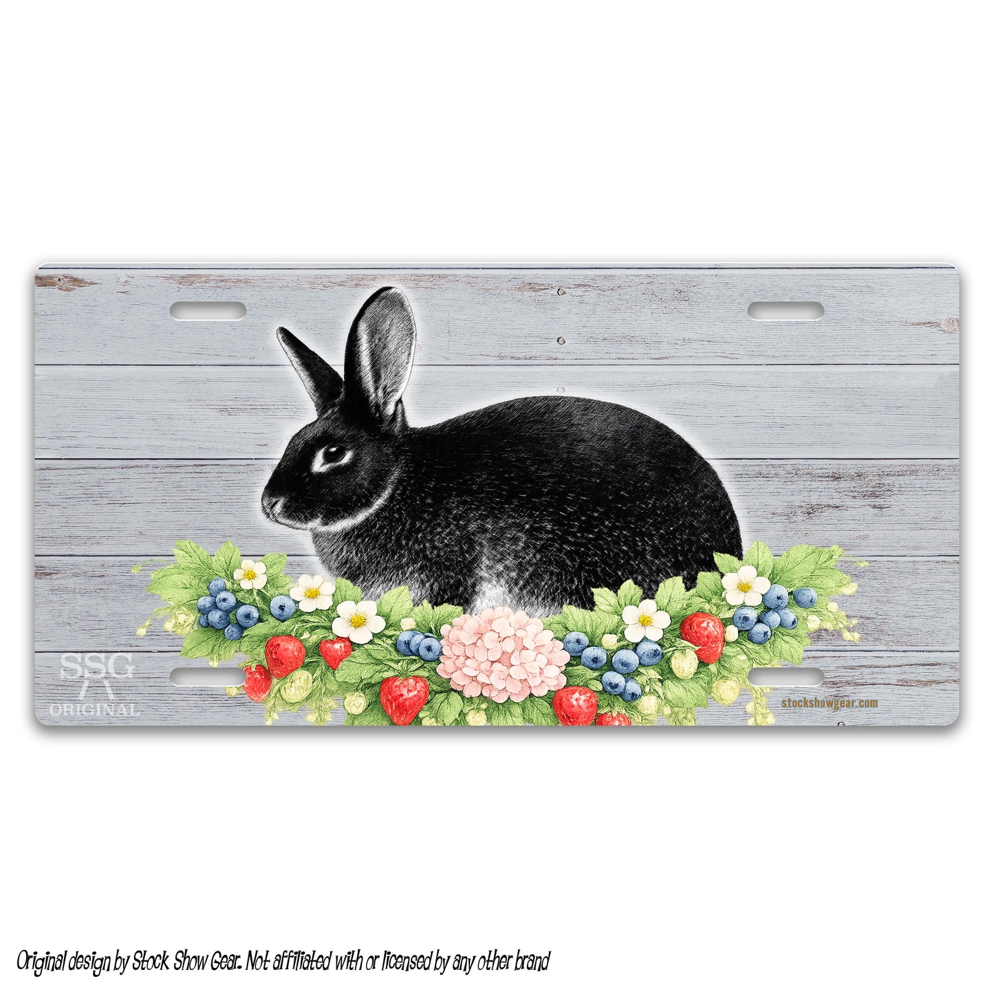 Silver Marten Rabbit License Plate Design