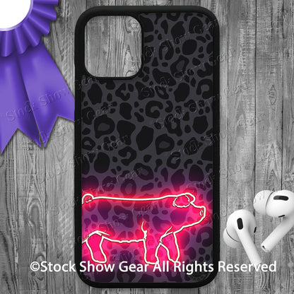 Show Pig "Black-Leopard-Neon" Phone Cases-iPhone and Samsung