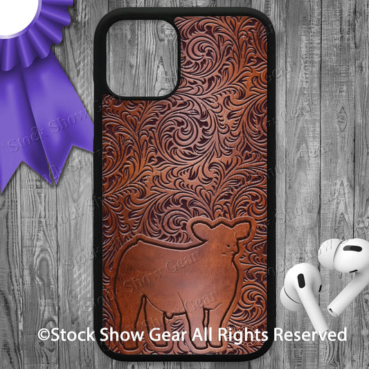 Show Steer "Tooled Leather-Look" Phone Cases-iPhone and Samsung