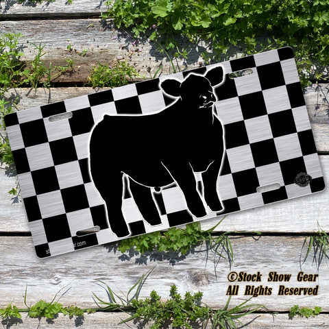 Checkerboard Show Show HeiferLicense Plate