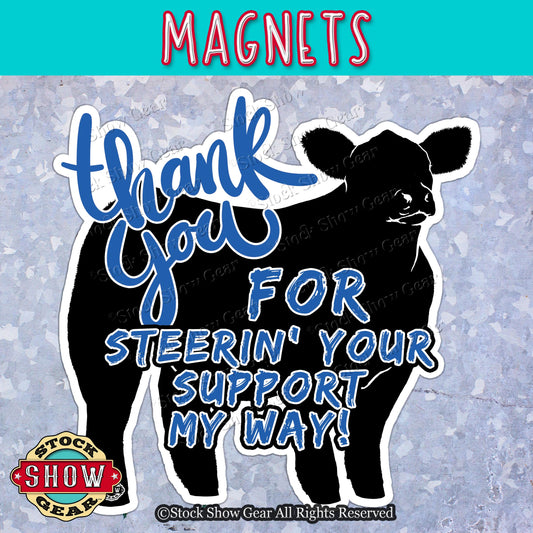Show Steer Thank You Products-Magnets-UV DTF Stickers