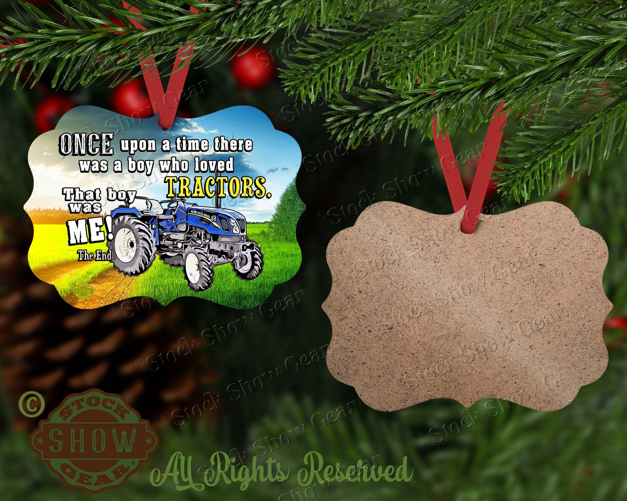 Tractor Storytime Christmas Ornaments