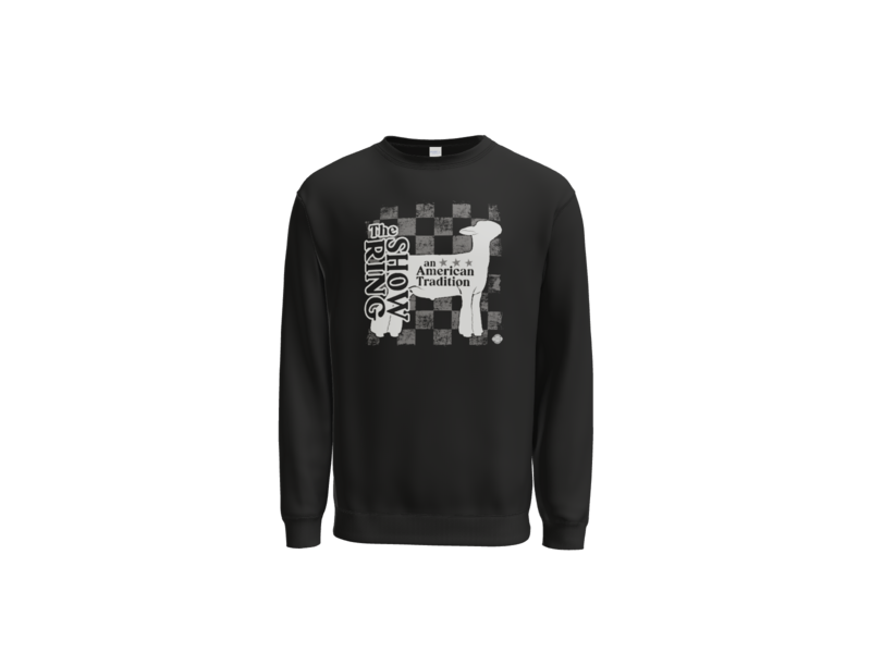 White Show Lamb Show Ring Apparel | Checkerboard Design | Unisex