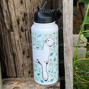 White Lamb "Green Floral" Water Canteen