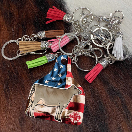 Brown Swiss Cow Keychains